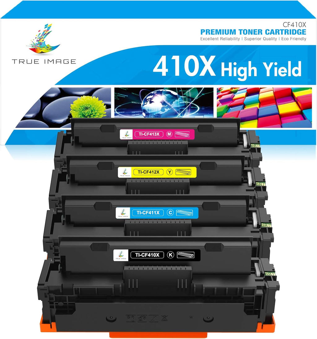4 Pack Compatible Toner Cartridge for HP 410X CF410X CF411X CF412X CF413X O2857