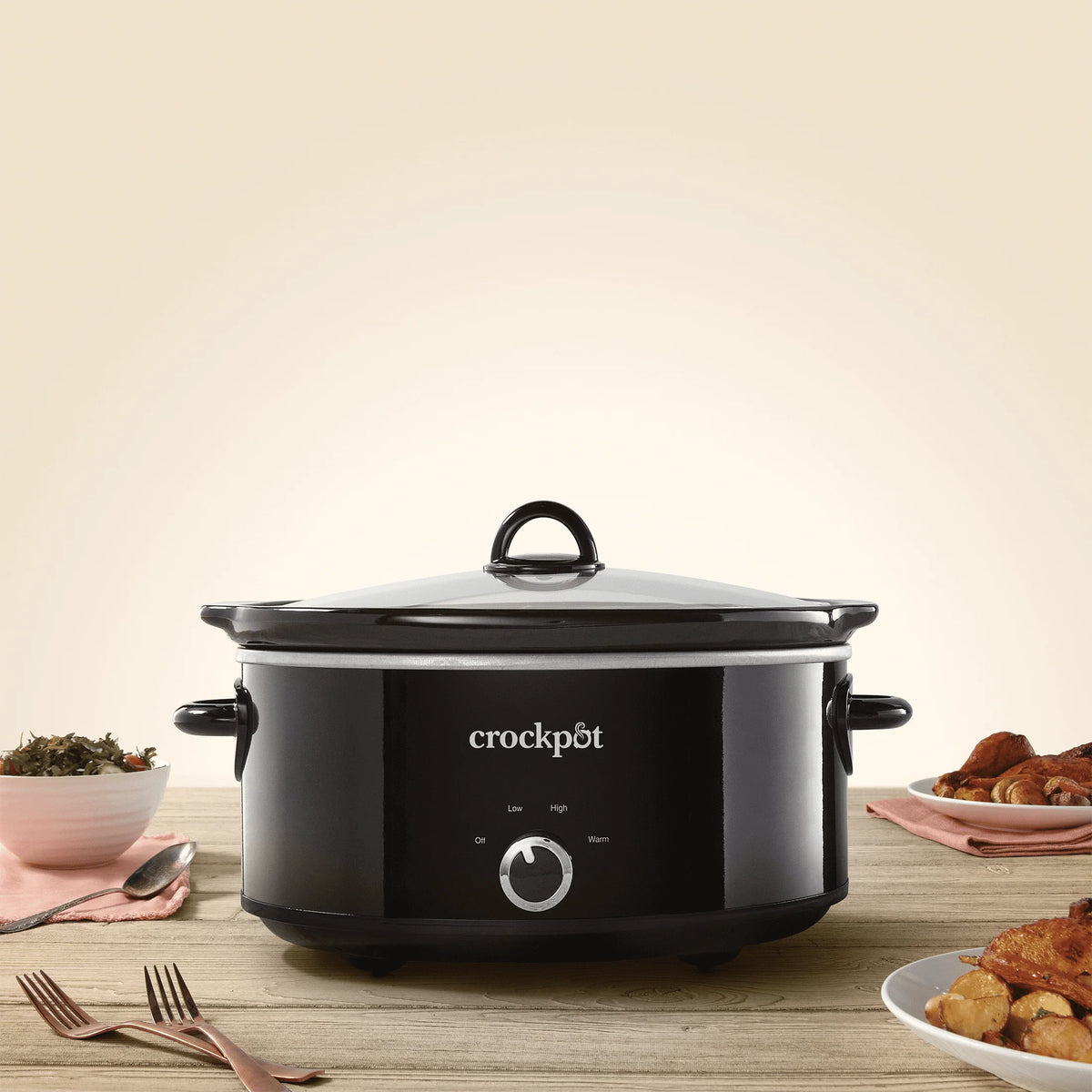 7-Quart Manual Slow Cooker, Black N57954