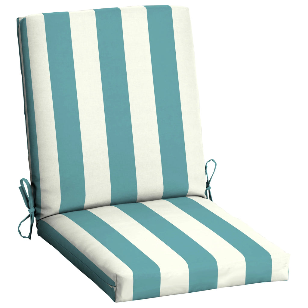 Blue Geo Rectangle Outdoor Chair Cushion 1 Piece M1269