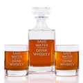 26 oz. Classic Square Decanter and Rocks Glasses Set of 3 K66693