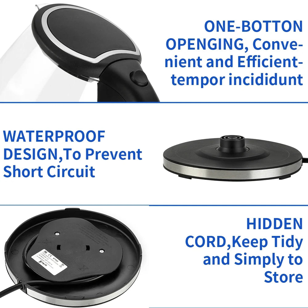 1.8L Glass Electric Kettle with Auto Shut-Off I167220