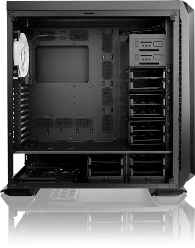 Black Full Tower PC Case with Tempered Glass I6493
