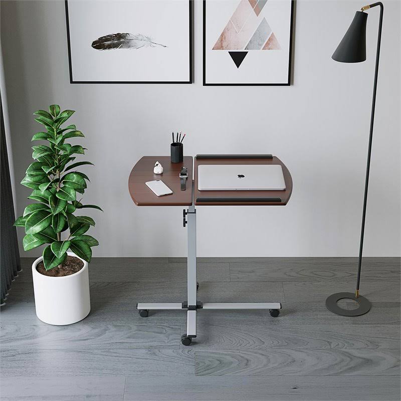 Adjustable Laptop Cart Mahogany O2874