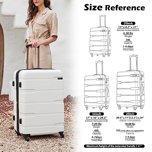 Expandable PC+ABS Spinner Suitcase with TSA Lock 20in 24in 28in F7029