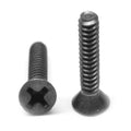 1/4-20 x 1 3/4 Coarse Thread Machine Screw Phillips Flat Head Low Carbon Steel Black Oxide Z6634