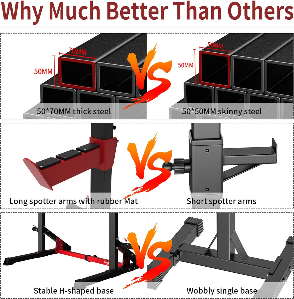 Adjustable Power Rack with Dip Bar Station M945614