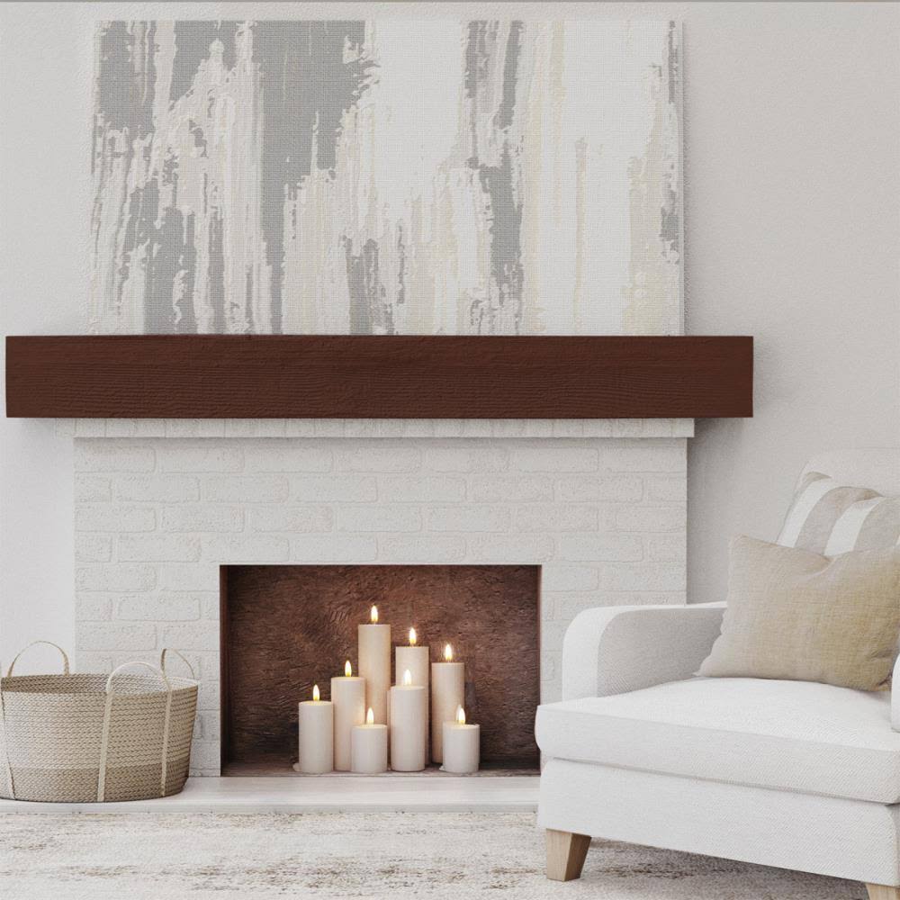 Rough Sawn Faux Wood Fireplace Mantel X916748