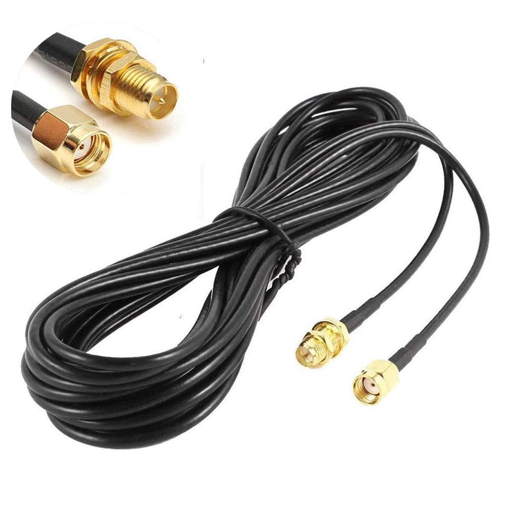 2Pack 33ft WiFi Antenna Extension Cable RP-SMA Male to Female Connector B9503