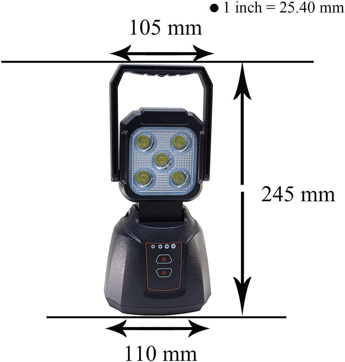 20W 2000 Lumens Rechargeable Portable Handheld Flood Flashlight Magnetic Base Q240