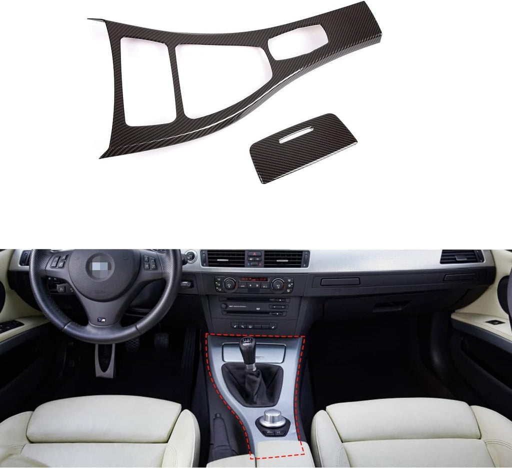 Carbon Fiber Center Console Gear Shift Frame Pack of 2 W70132