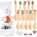 100 Set Christmas Disposable Wooden Spoons K948136