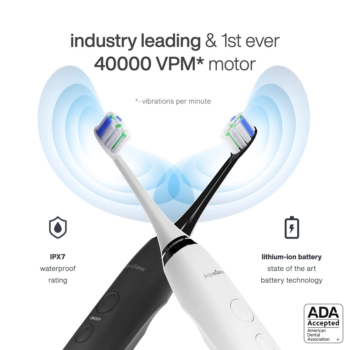 Electric Smart Toothbrush with 4 Modes, UV Sanitizing Base, 10 Brush Heads, 2 Travel Cases, Pack of 2 H85157