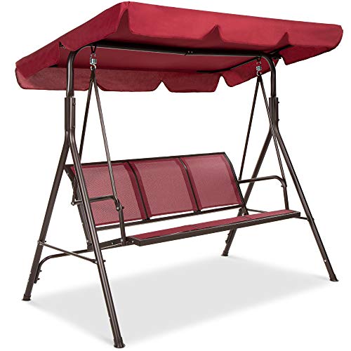 2-Seater Outdoor Adjustable Canopy Swing Glider E237