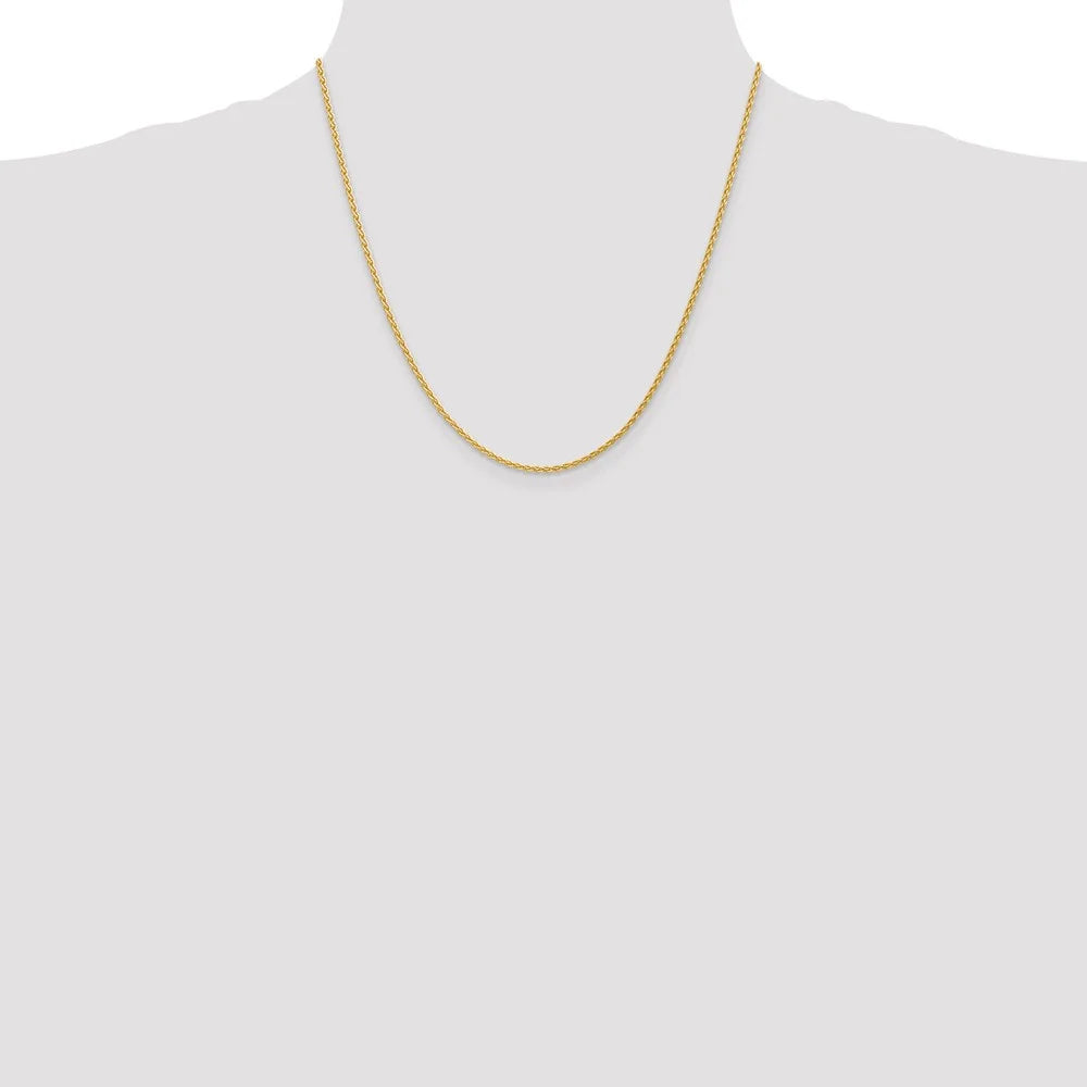 14kt Yellow Gold 1.75mm Wheat Chain 20 inch Lobster Clasp J7440