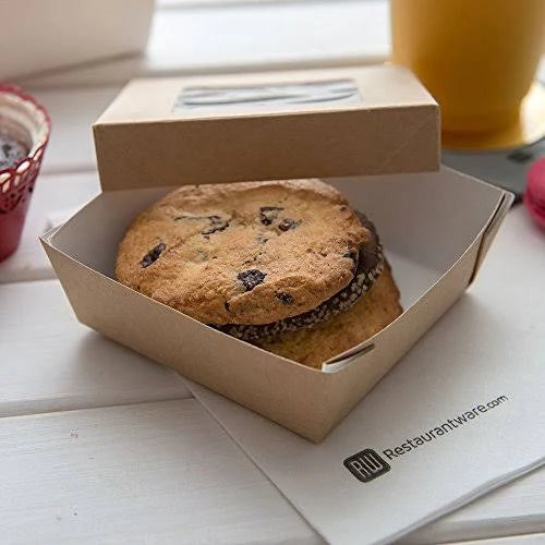 34 Ounces 200 Count Box Square Window Take Out Container N333