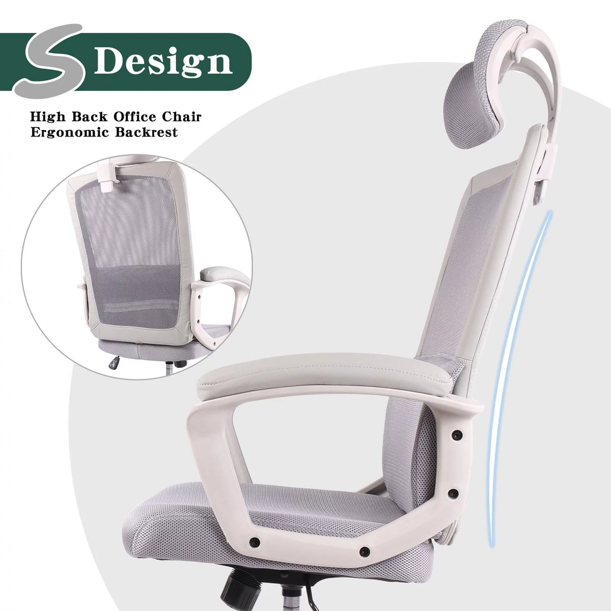 High Back Swivel Office Chair U1273