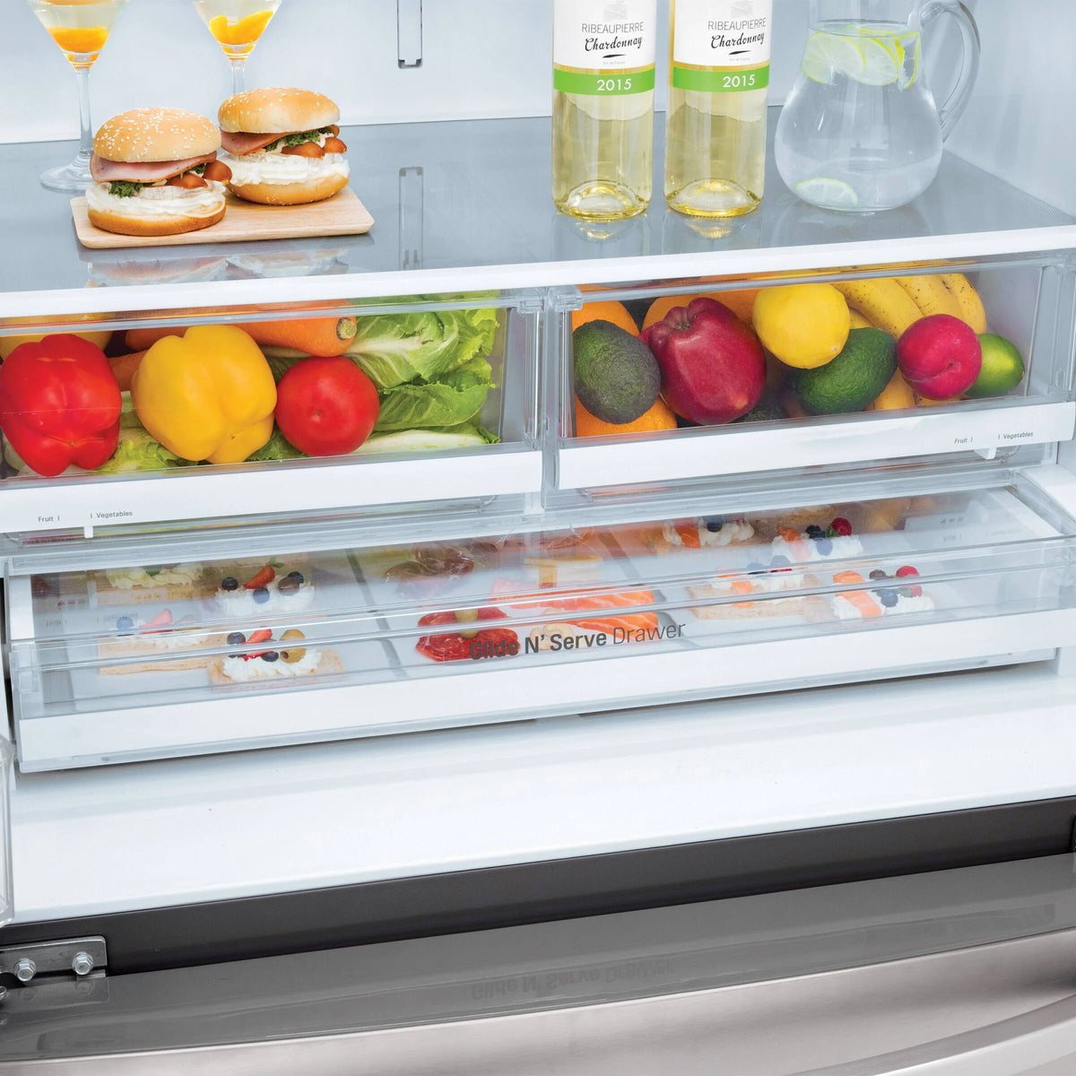 36 IN. 26 CU. FT. Stainless-Steel French Door Refrigerator K127