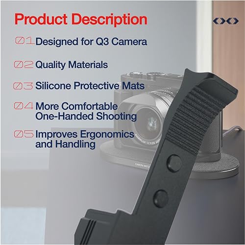 Aluminum Thumb Grip for Leica Q3 Camera L64257