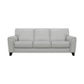 87" Dove Gray Genuine Leather Square Arm Sofa F794339