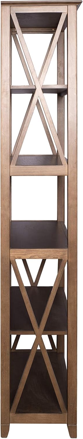 Weathered Oak Finish 5-Shelf Bookcase Q693065