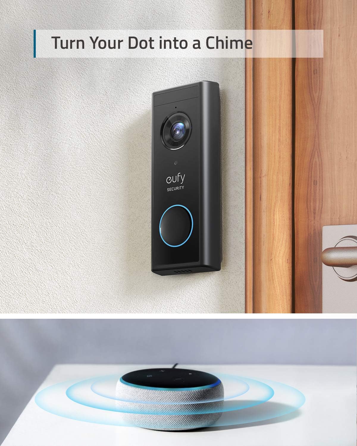 Wireless Add-on Video Doorbell with 2K Resolution and 2-Way Audio J9003