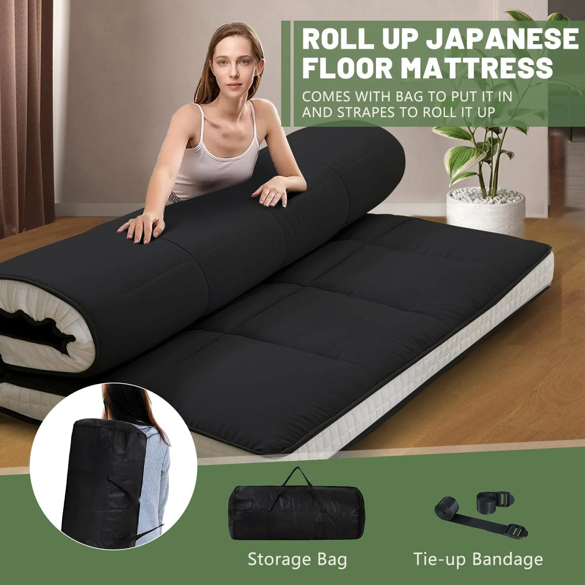 Extra Thick Padded Japanese Floor Mattress S722