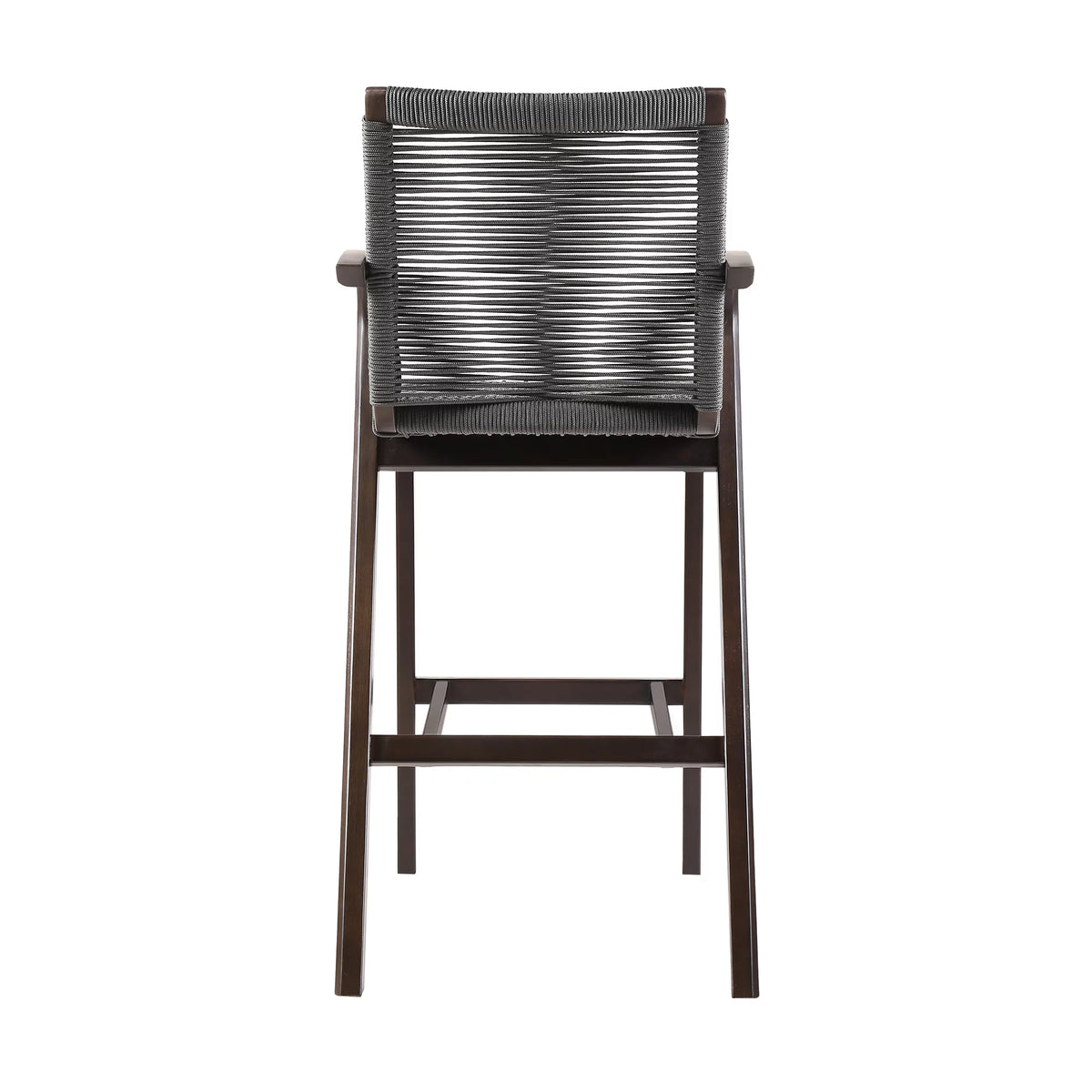 30" Outdoor Wood & Rope Bar Stool U86790