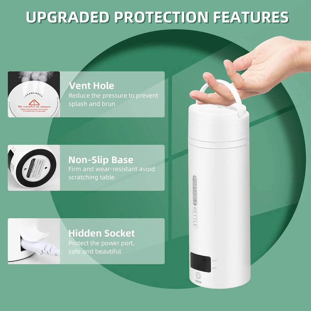 500ml Portable Electric Kettle Stainless Steel S9551