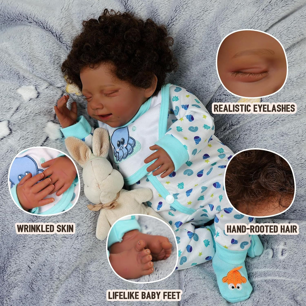 20 Inch Soft Body Realistic Reborn Baby Doll with Accessories Gift Box Y12272