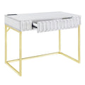 White Wood Writing Desk with USB Port Y864