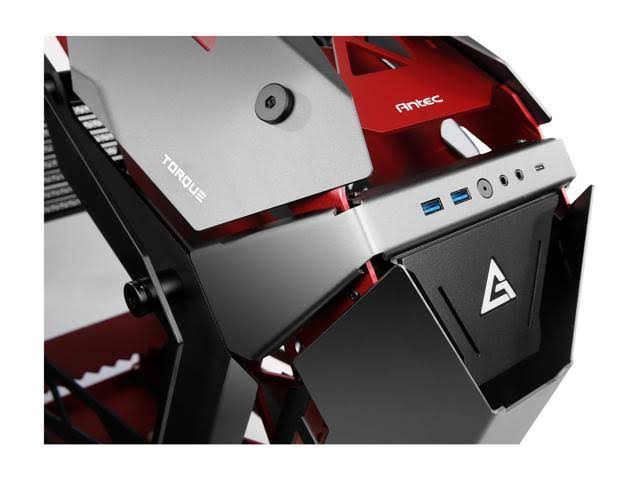 Black Red Aluminum ATX Mid Tower Computer Case S93840