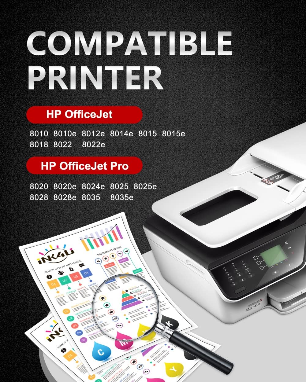 4-Pack Compatible Ink Cartridge Replacement High Yield L15140