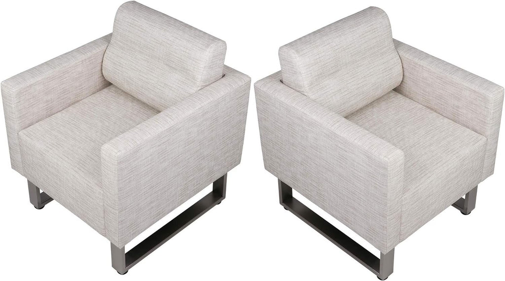 White PU Leather Club Sofa Set Of 2 R9605