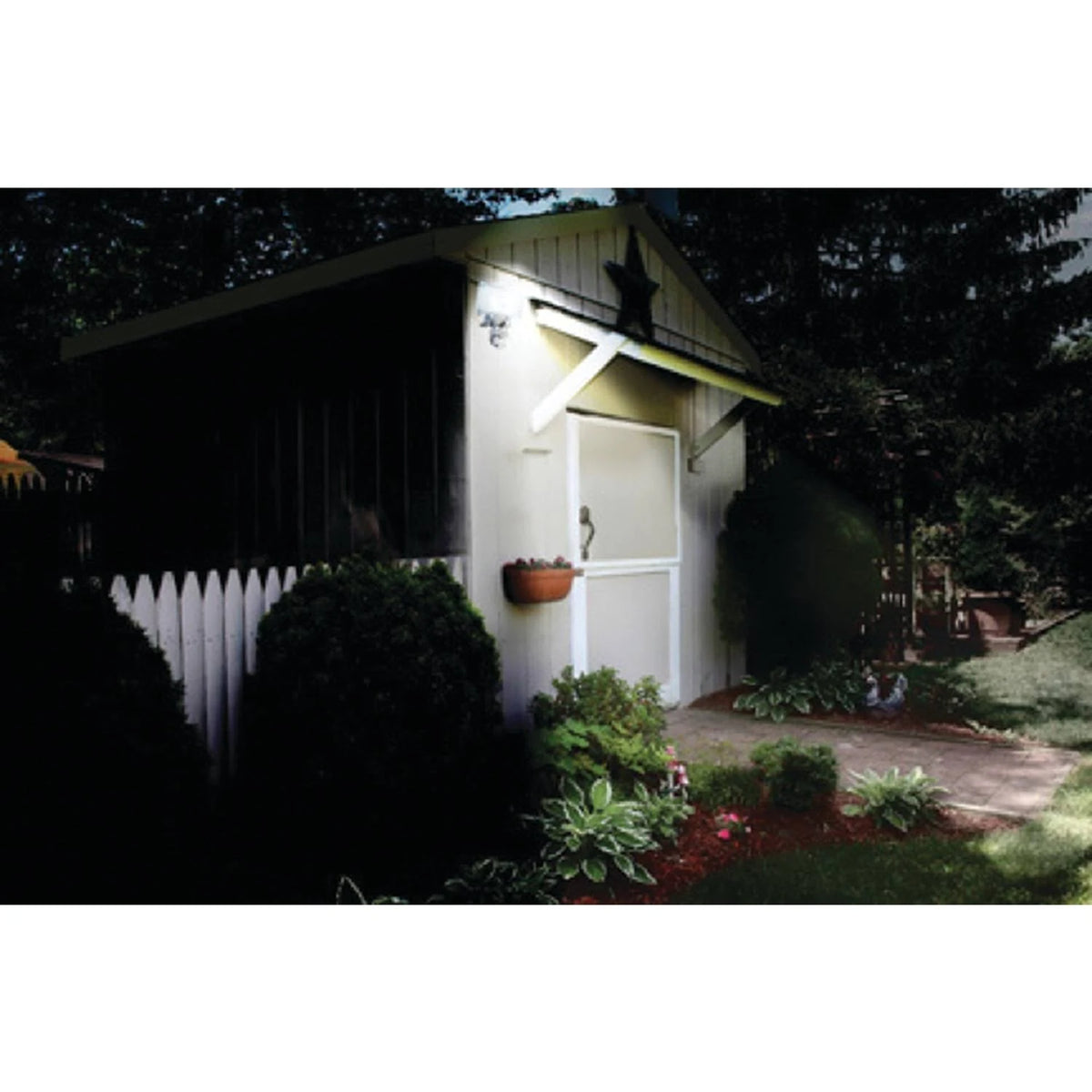 Silver Motion-Activated Solar LED Security Floodlight O42889