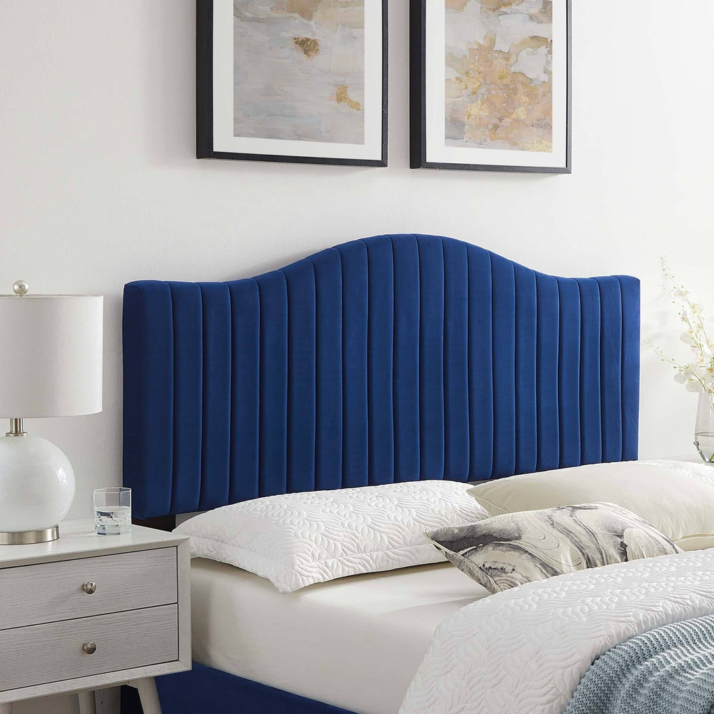 Navy Performance Velvet King/California King Headboard P202