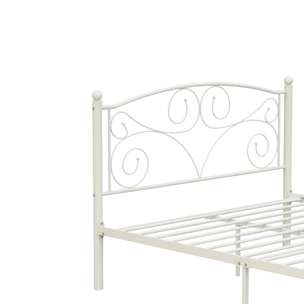 Queen Size Metal Bed Frame with Headboard and Footboard E65207
