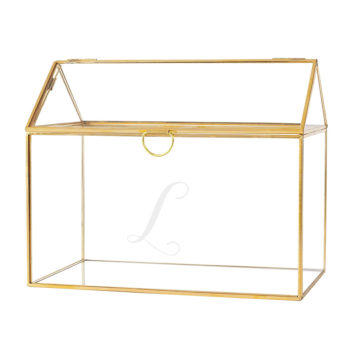 Gold Wedding Glass Terrarium Card Holder A528408