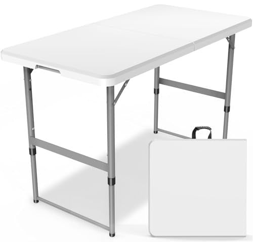 6FT Folding Table with Carrying Handle Portable Plastic Z365217