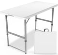 6FT Folding Table with Carrying Handle Portable Plastic Z365217