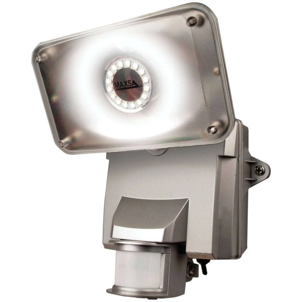 Silver Motion-Activated Solar LED Security Floodlight O42889