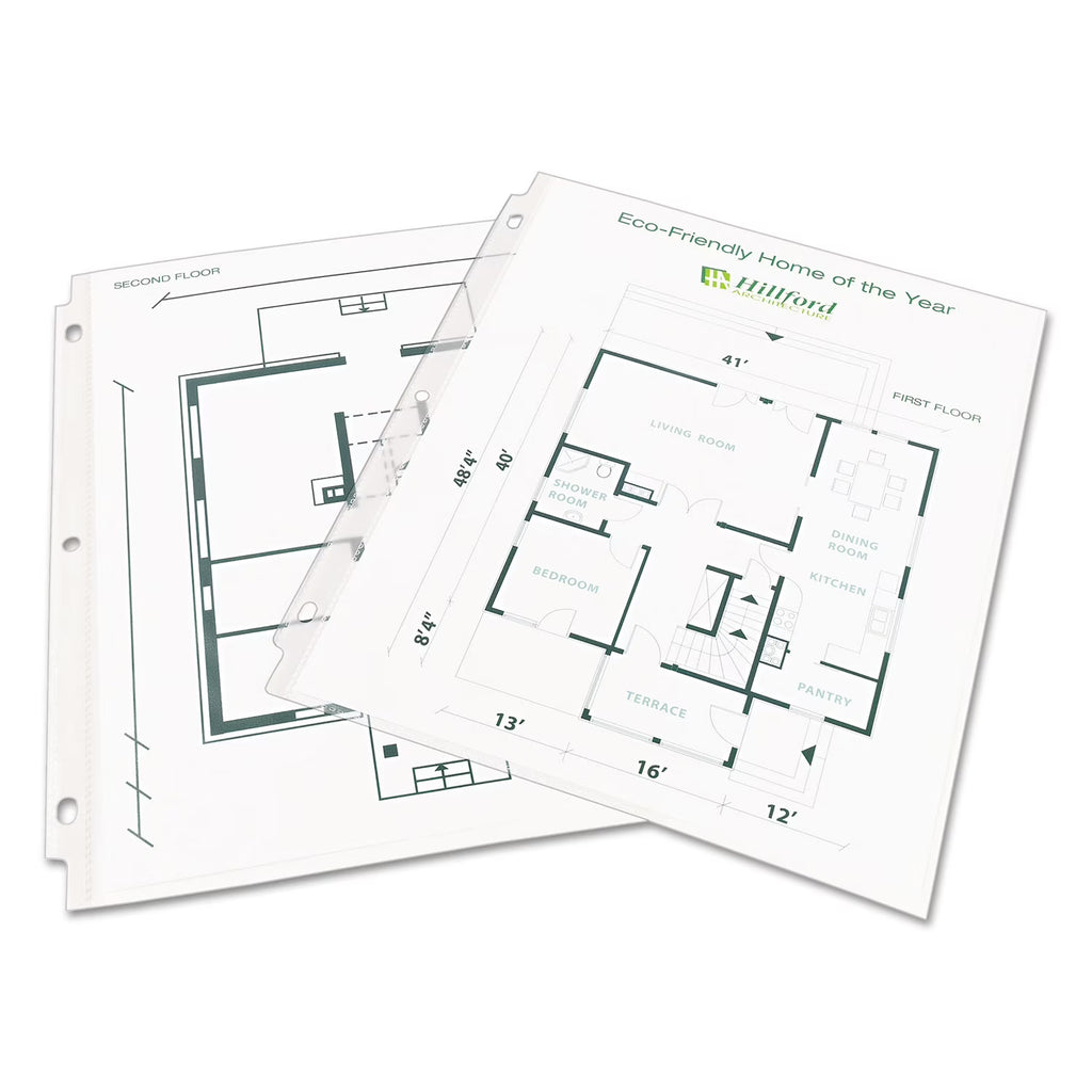 Clear Recycled Polypropylene Sheet Protector, 100/Box F296