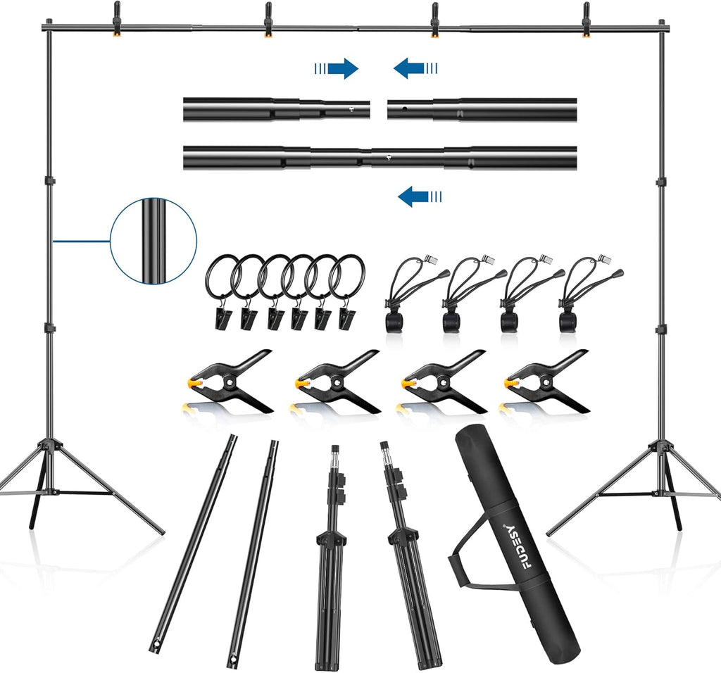 7x10Ft Adjustable Photography Background Support System Kit with Carry Bag U121