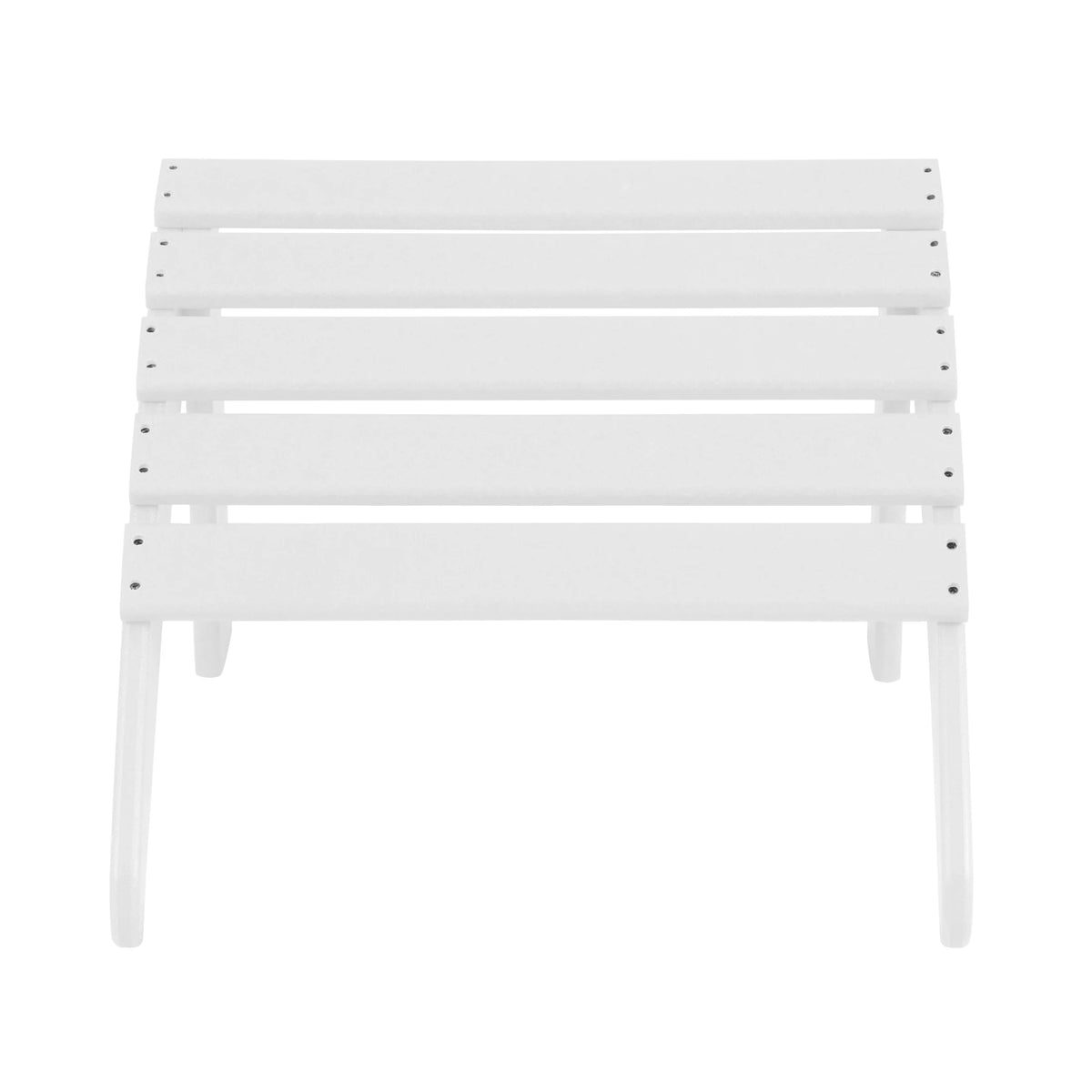 12 Piece White Adirondack Chairs Set with Ottoman and Side Table L613