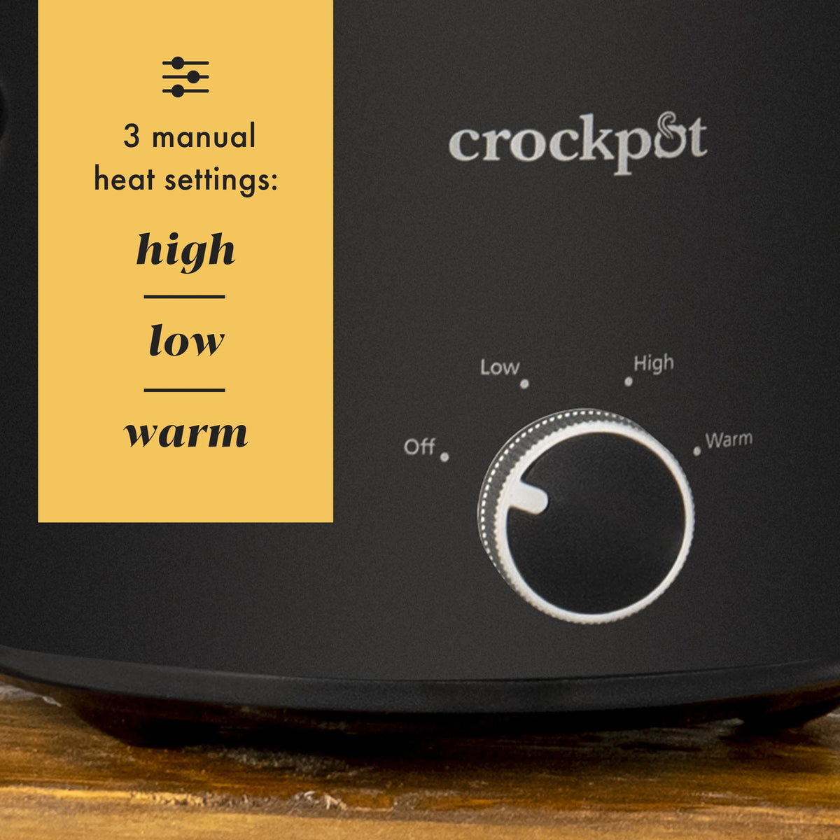 7-Quart Manual Slow Cooker, Black N57954