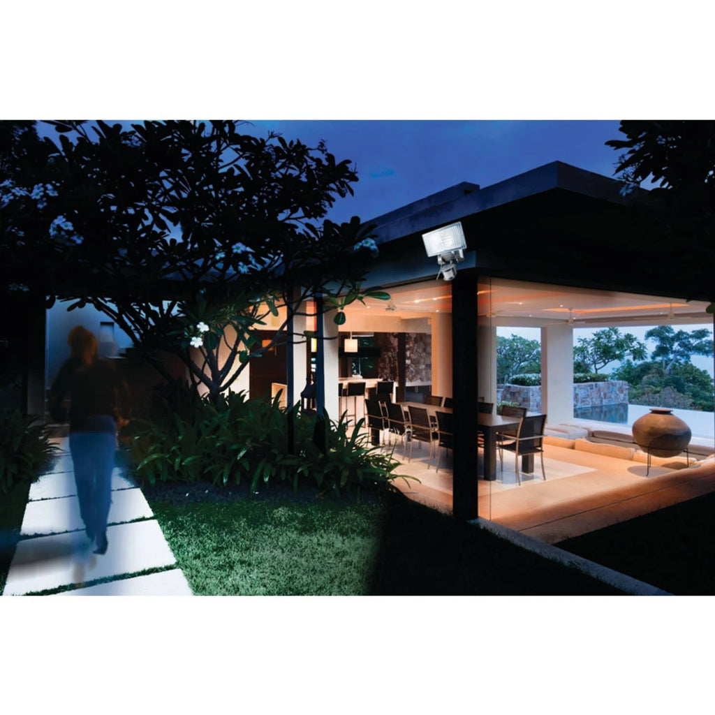 Silver Motion-Activated Solar LED Security Floodlight O42889