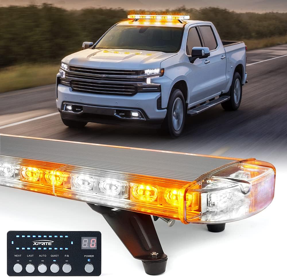 48 Inch LED Amber Rooftop Strobe Lights Bar H331099
