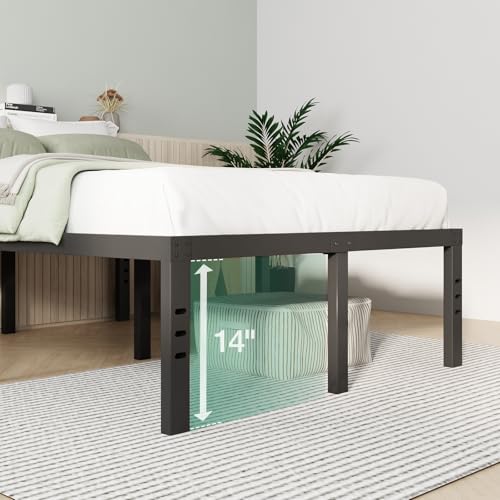 Full Size 14 Inch Metal Platform Bed Frame with Storage H78233