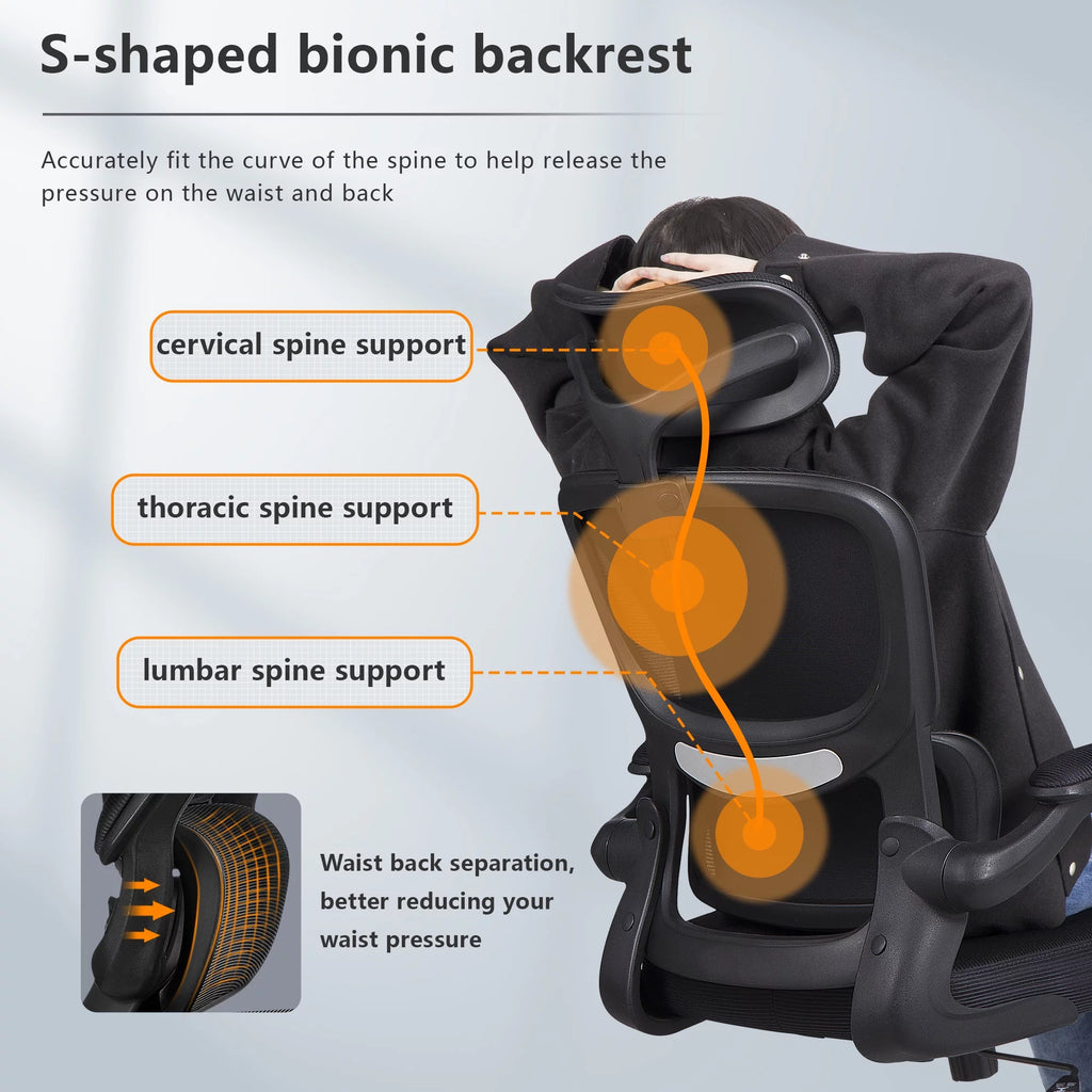 Black High Back Mesh Ergonomic Office Chair P681