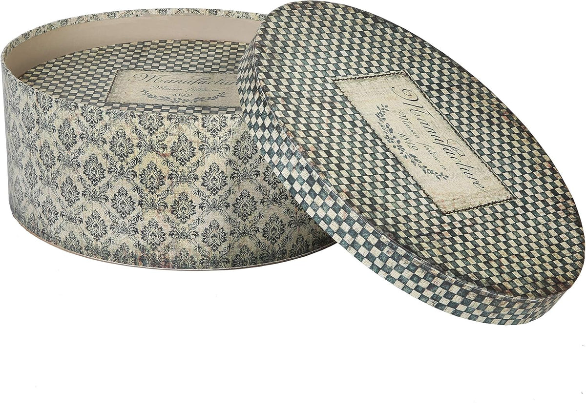 Decorative Storage Cardboard Box with Lid Set of 2 I5512