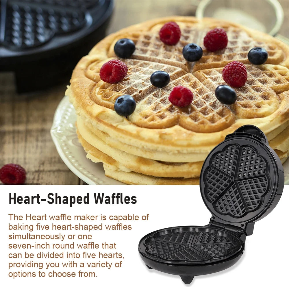 1000W Heart-Shaped Waffle Maker N15538